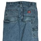 Dickies Double Knee Carpenter Jeans - 38W 30L Blue Cotton