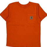 Age 8-10 Carhartt T-Shirt - Small Orange Cotton