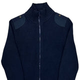 Ralph Lauren Full Zip Sweater - Small Navy Cotton