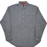 Tommy Hilfiger Checked Shirt - Large Gray Cotton