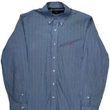 Ralph Lauren Striped Shirt - Medium Blue Cotton