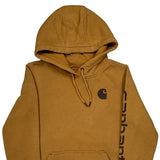 Age 4-6 Carhartt Spellout Hoodie - Small Brown Cotton