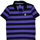 Nike Striped Polo Shirt - XL Purple Cotton
