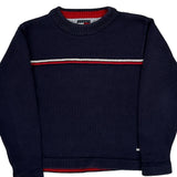 Age 4 Tommy Hilfiger Striped Sweater - XS Navy Cotton