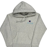 Reverse Weave Champion Hoodie - Small Grey Cotton Blend