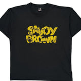 Savoy Brown Band Fruit Of The Loom Single Stitch T-Shirt - XL Black Cotton Blend