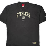 Steelers Nfl Football Shirt - 2XL Black Cotton