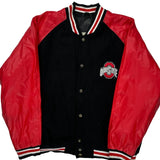 Ohio State Steve & Barry College Varsity Jacket - Large Black Leather
