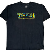 Egyptian Hieroglyphic Style Text Thrasher Graphic T-Shirt - XL Black Cotton