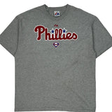 Phillies Majestic Mlb T-Shirt - XL Gray Cotton
