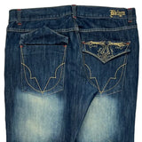Brooklyn Express Hip Hop Jeans - 38W 34L Dark Wash Cotton