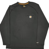 Carhartt Long Sleeve T-Shirt - 2XL Black Polyester