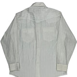 70S/80S Made In USA Lee Striped Shirt - XL White Cotton