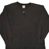 Nike Center Swoosh Long Sleeve T-Shirt - XL Black Cotton
