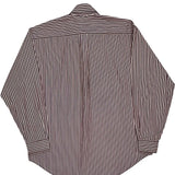 Tommy Hilfiger Striped Shirt - Large Burgundy Cotton