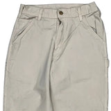 Carhartt Carpenter Trousers - 28W 31L Beige Cotton