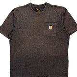 Carhartt T-Shirt - Large Grey Cotton
