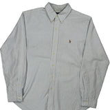 Ralph Lauren Striped Shirt - Large Blue Cotton