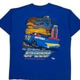 Daytona 2001 Fruit Of The Loom Nascar T-Shirt - 2XL Blue Cotton