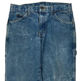 Dickies Double Knee Carpenter Jeans - 32W 26L Blue Cotton