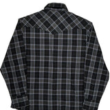 Wrangler Checked Flannel Shirt - XL Black Cotton