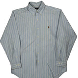 Ralph Lauren Striped Shirt - Medium Blue Cotton