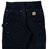 Carhartt Double Knee Carpenter Pants - 30W 27L Black Cotton