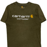 Carhartt T-Shirt - Small Green Cotton