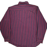 Tommy Hilfiger Striped Shirt - Large Red Cotton
