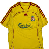 2006-07 Liverpool Adidas Away Football Shirt - Medium Red Polyester