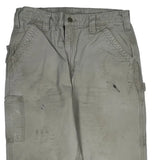 Carhartt Carpenter Trousers - 34W 34L Beige Cotton