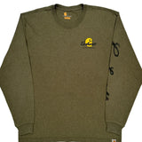 Carhartt Spellout Long Sleeve T-Shirt - Large Green Cotton