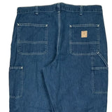 Carhartt Double Knee Carpenter Pants - 38W 32L Blue Cotton