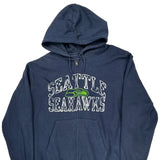 Seattle Seahawks Nfl Football Hoodie - XL Blue Cotton