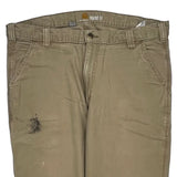 Carhartt Carpenter Trousers - 37W 34L Beige Cotton