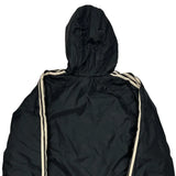 Adidas Striped Jacket - XL Black Polyester