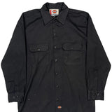 Dickies Shirt - Medium Black Polyester Blend