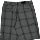 Quiksilver Checked Chino Shorts - 31W 10L Gray Cotton