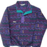 Made In USA Columbia Aztec T Snap Fleece - Medium Purple Polyester