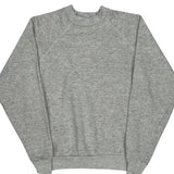 90'S Blank Made In USA Tultex Sweatshirt - Large Grey Cotton Blend
