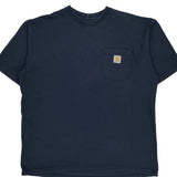 Carhartt T-Shirt - Large Navy Cotton