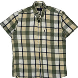 Ralph Lauren Checked Short Sleeve Shirt - Large Green Cotton