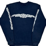 Viking Theme Celtics Graphic Sweatshirt - Small Navy Cotton