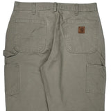 Carhartt Double Knee Carpenter Pants - 34W 32L Gray Cotton