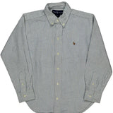 Age 6 Ralph Lauren Striped Shirt - XS Blue Cotton