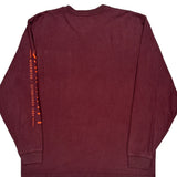 Carhartt Long Sleeve T-Shirt - Large Burgundy Cotton