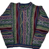 Croft & Barrow Striped Sweater - XL Multicoloured Cotton Blend