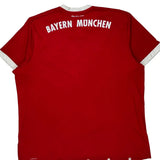 Bayern Munchen Adidas 2017-18 Home Football Shirt - 2XL Red Polyester
