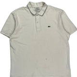 Lacoste Polo Shirt - XL White Cotton