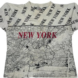 New York Tropics Single Stitch T-Shirt - XL White Cotton